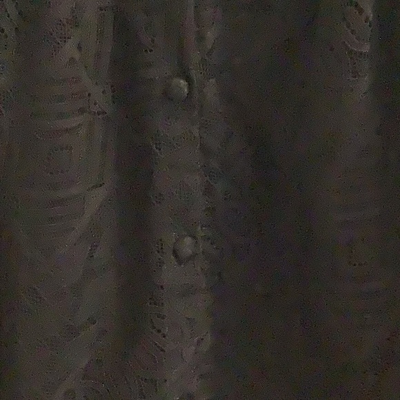 Ruffled sleeve sheer lace top with silky camisole from FRAME - Picture 7 of 16